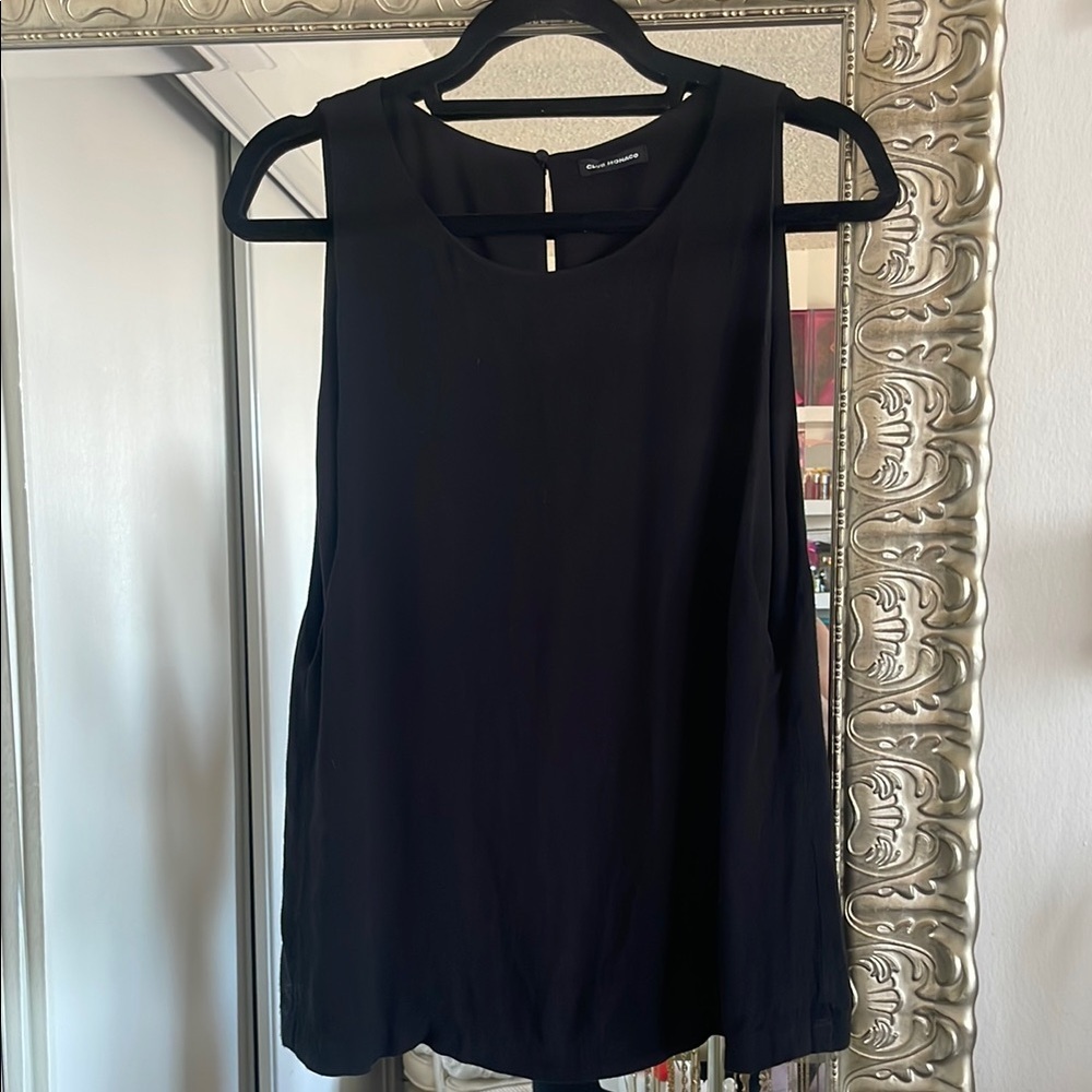 CLUB MONACO Black deep Sleeveless Top-Medium